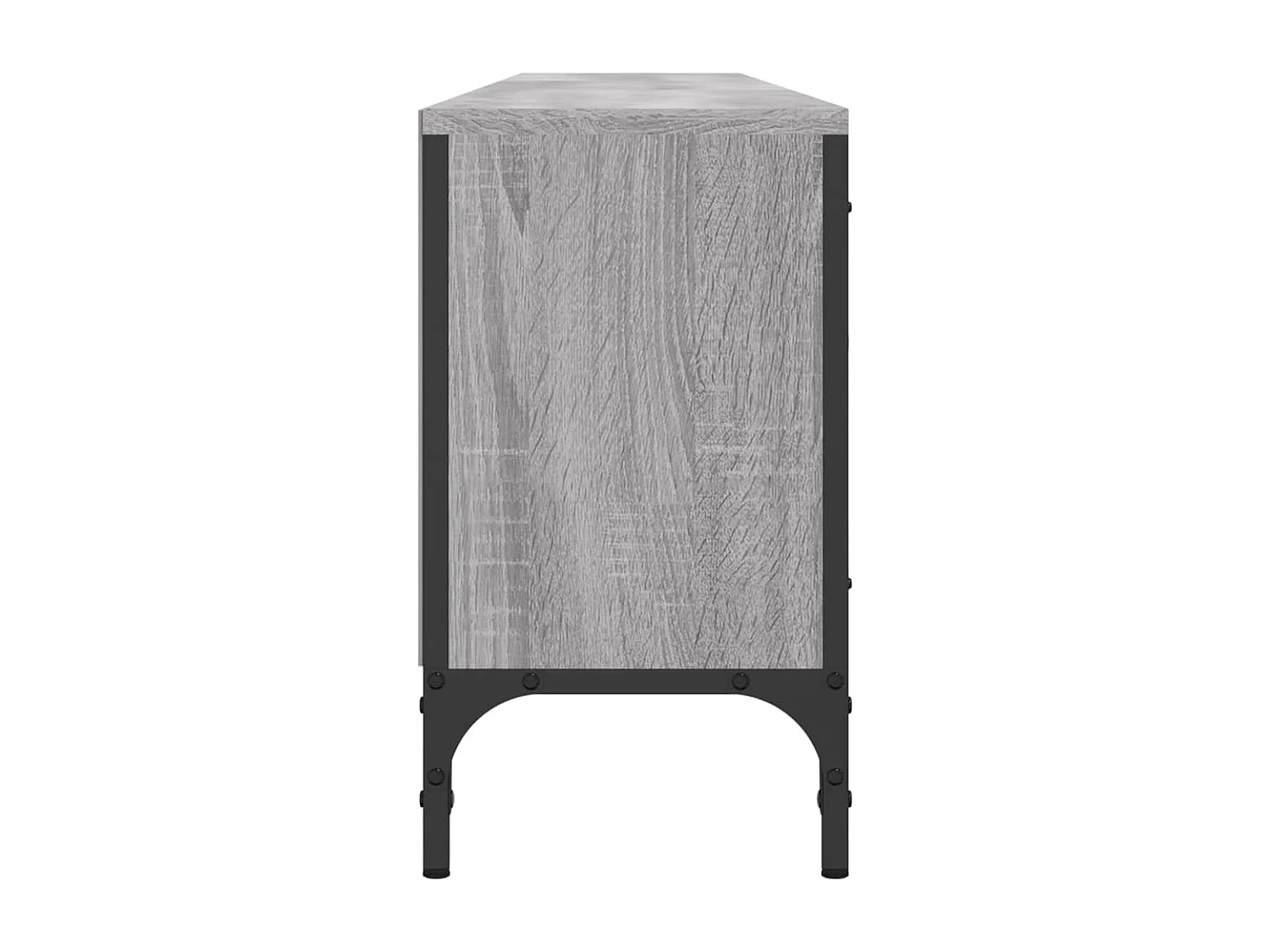 Dalton  Mueble de TV cajón madera ingeniería gris Sonoma 200x25x44 cm