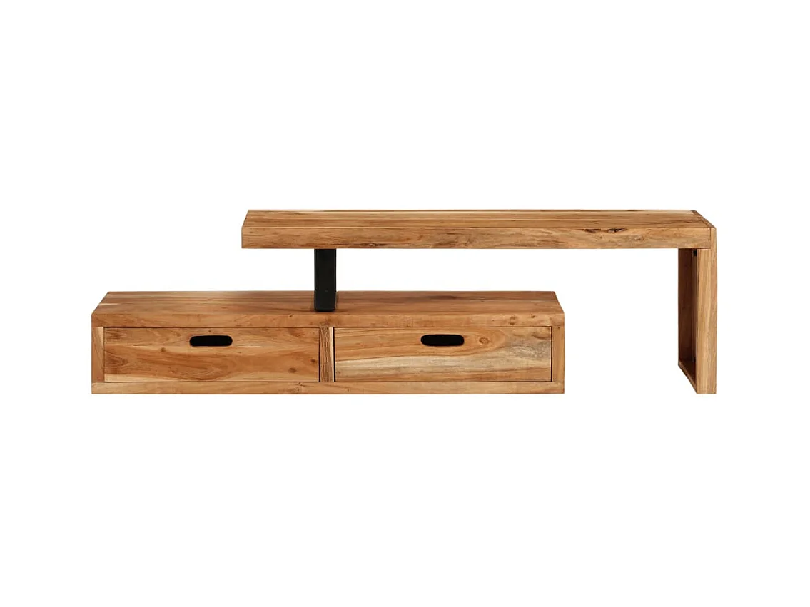 Philippe-René  Meuble TV (118-200) x 30 x 40 cm Bois massif d'acacia