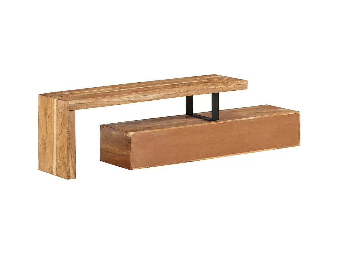 Philippe-René  Meuble TV (118-200) x 30 x 40 cm Bois massif d'acacia