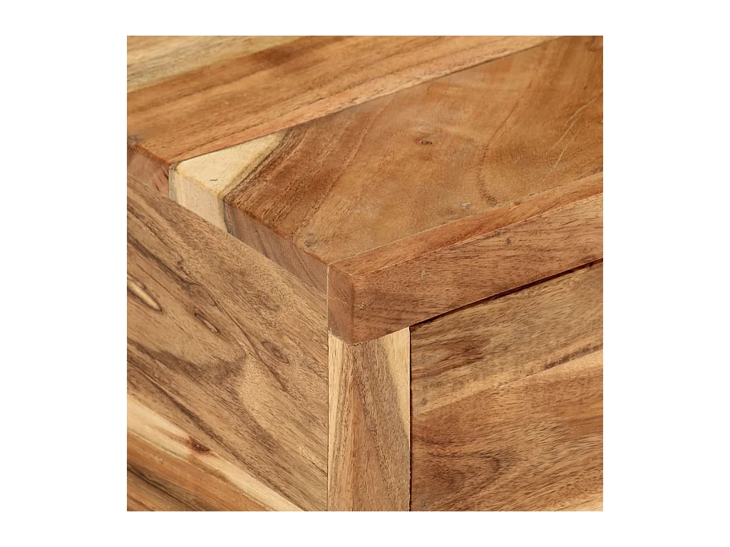 Philippe-René  Meuble TV (118-200) x 30 x 40 cm Bois massif d'acacia