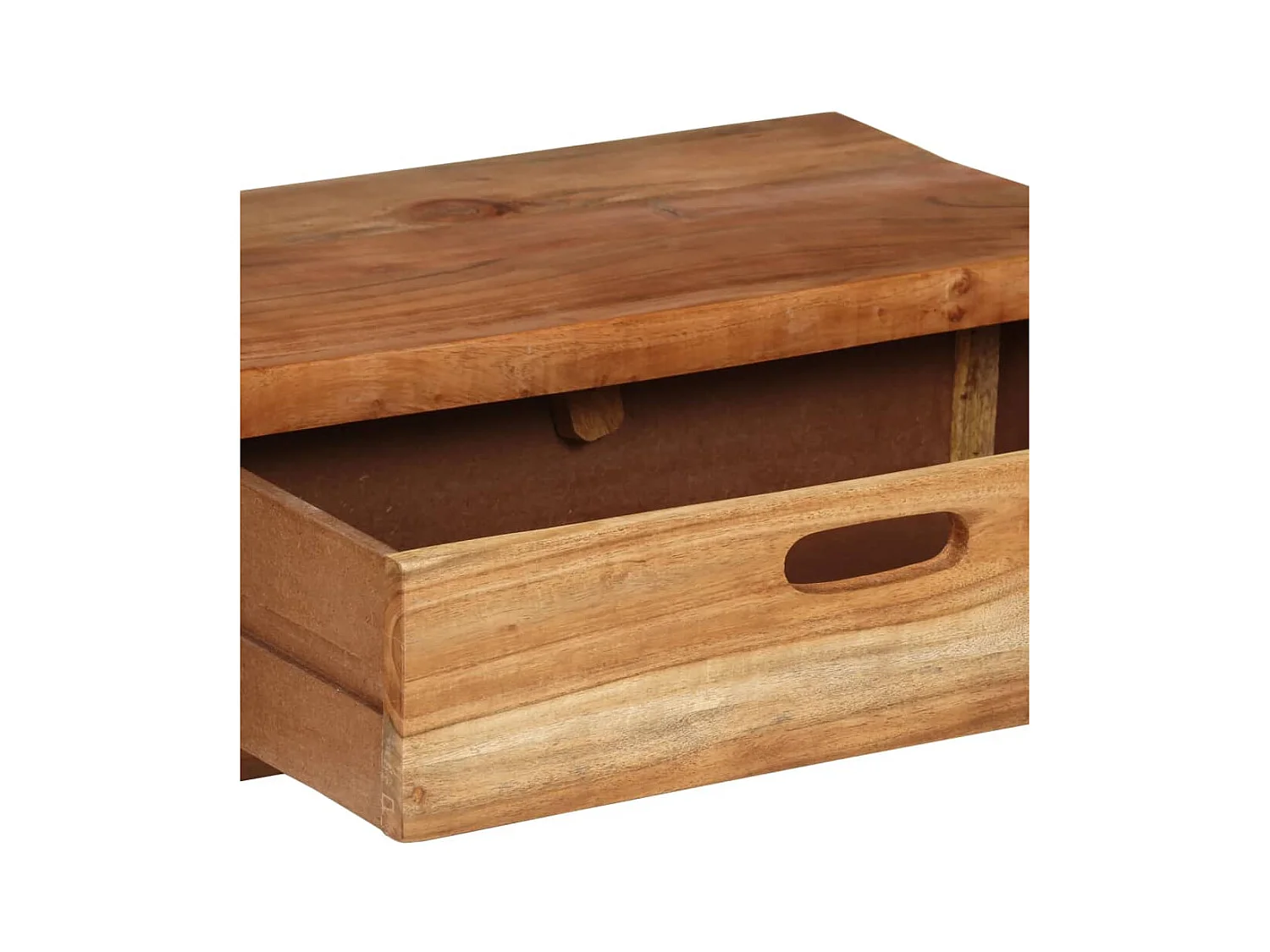 Philippe-René  Meuble TV (118-200) x 30 x 40 cm Bois massif d'acacia