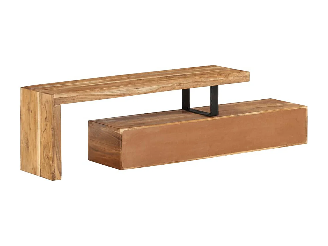 Philippe-René  Meuble TV (118-200) x 30 x 40 cm Bois massif d'acacia