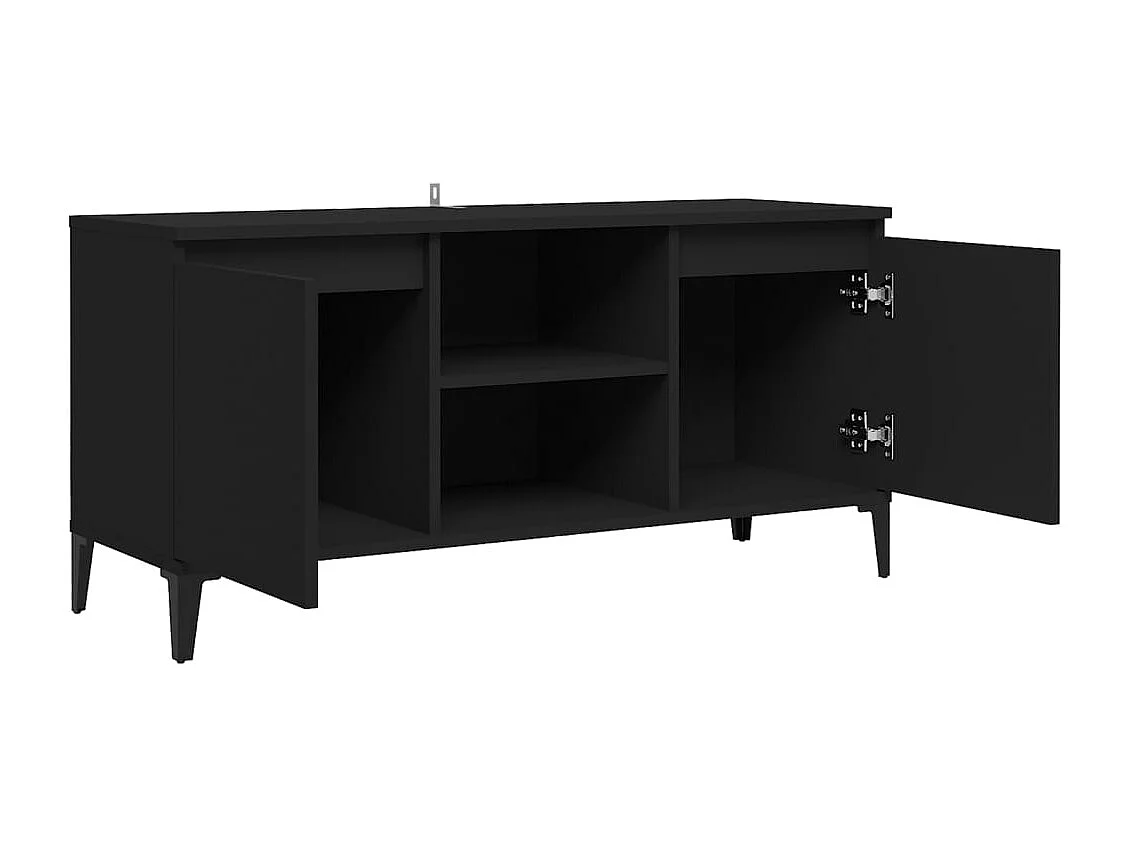 Billie  Meuble TV avec pieds en métal Noir 103,5x35x50 cm