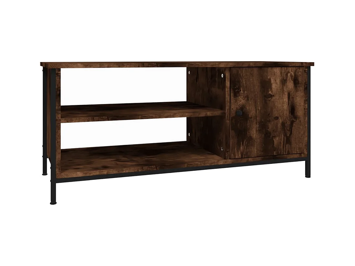 Einar  Meuble TV chêne fumé 100x40x45 cm bois d'ingénierie
