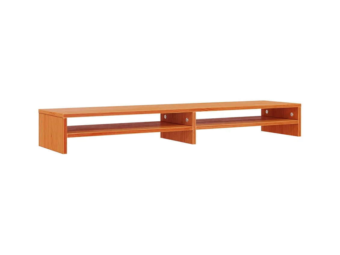 Prolenta Premium -  Support de moniteur marron miel 100x24x13 cm bois de pin solide
