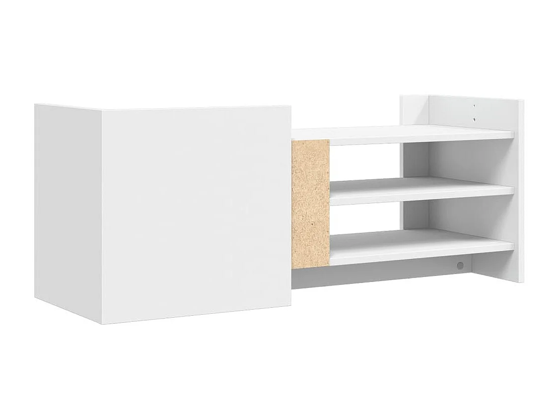 Nando  Tv-meubel 100x35x40 cm bewerkt hout wit