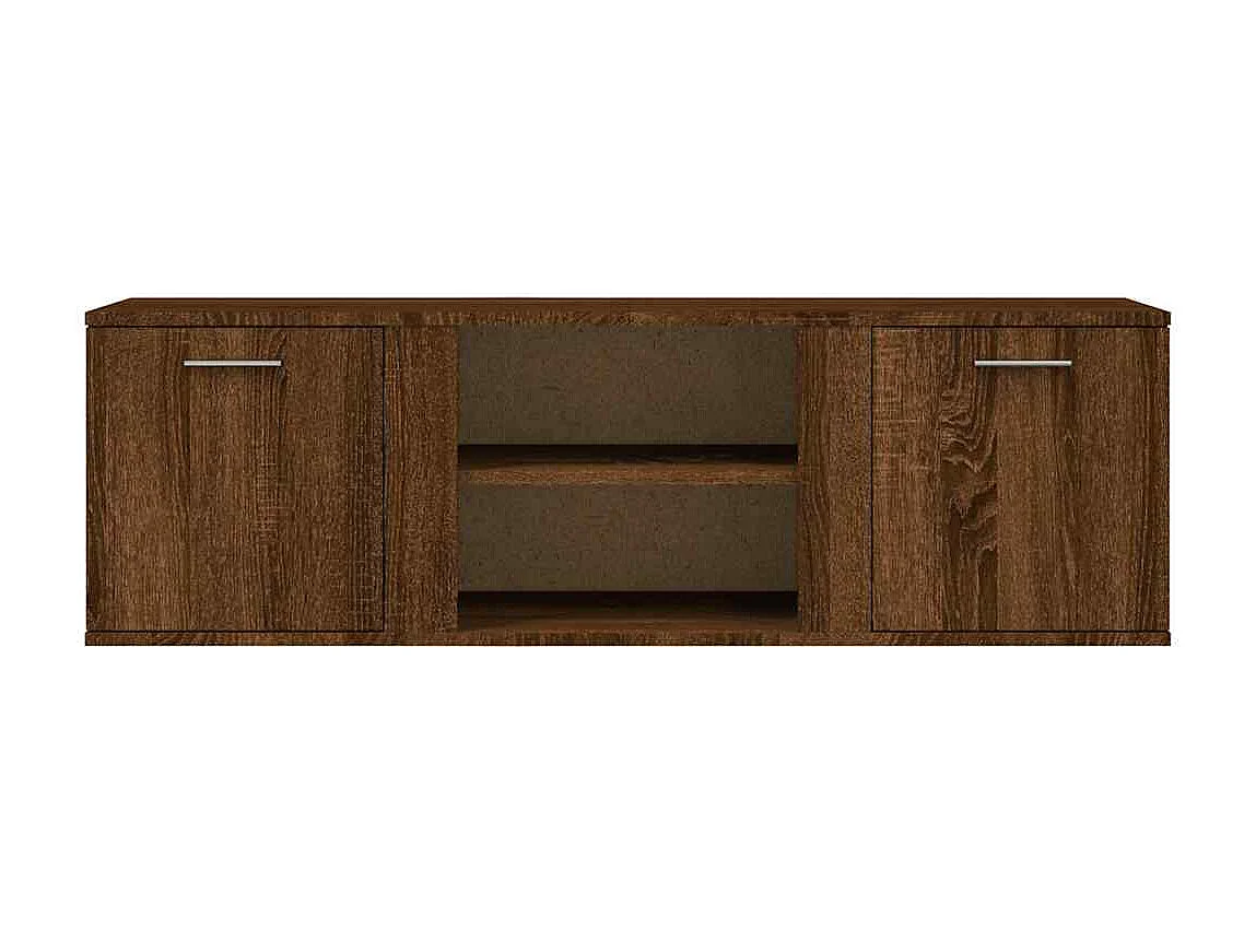 Teodoro Giuseppe  Meuble TV chêne marron 120x34x37 cm bois d'ingénierie