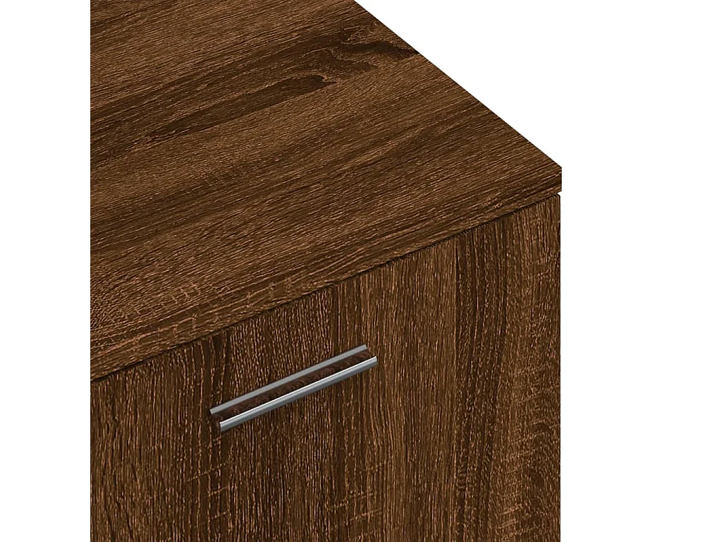 Teodoro Giuseppe  Meuble TV chêne marron 120x34x37 cm bois d'ingénierie