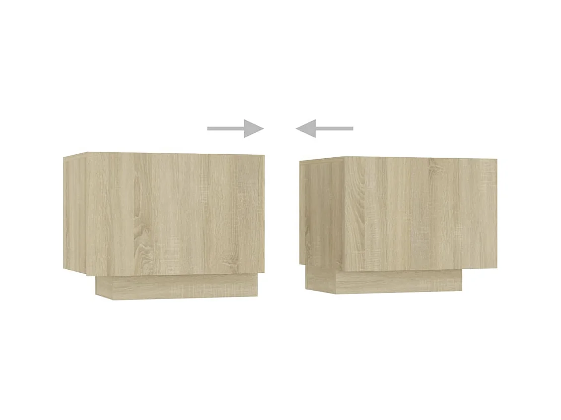 Bayside  Armario TV con luces LED color roble Sonoma 260x35x40 cm