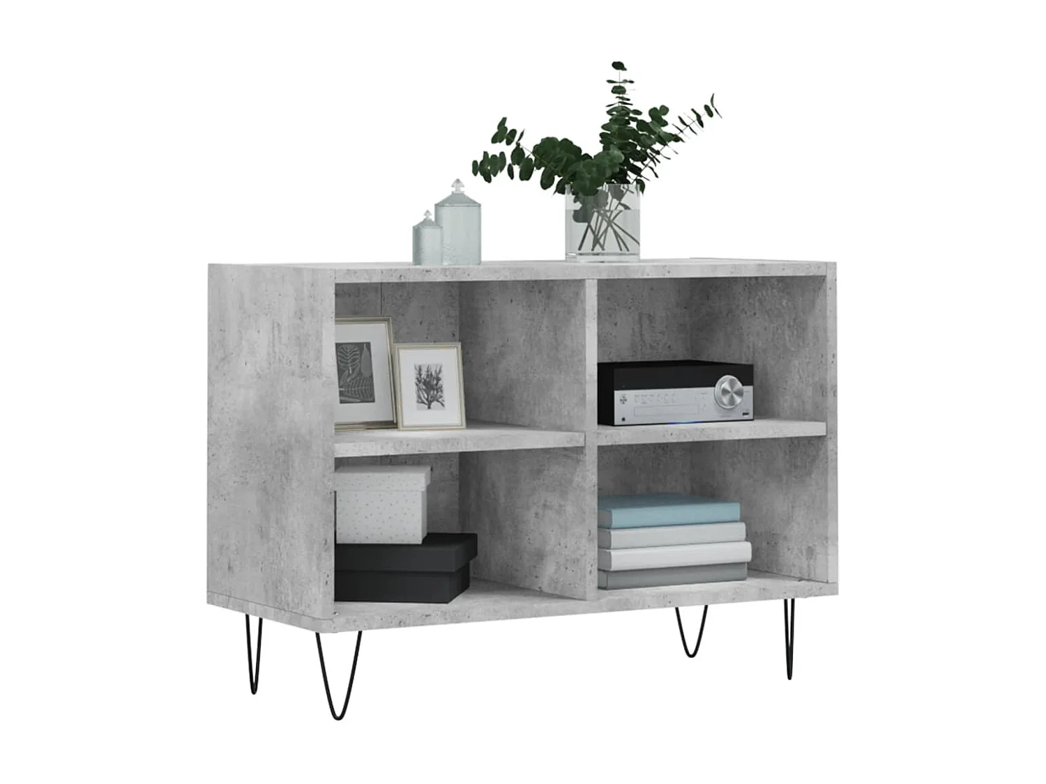 Miami  Mueble de TV madera de ingeniería gris hormigón 69,5x30x50 cm