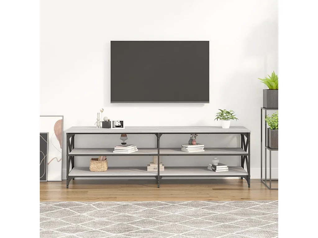 Halvor  Meuble TV sonoma gris 160x40x50 cm bois d'ingénierie