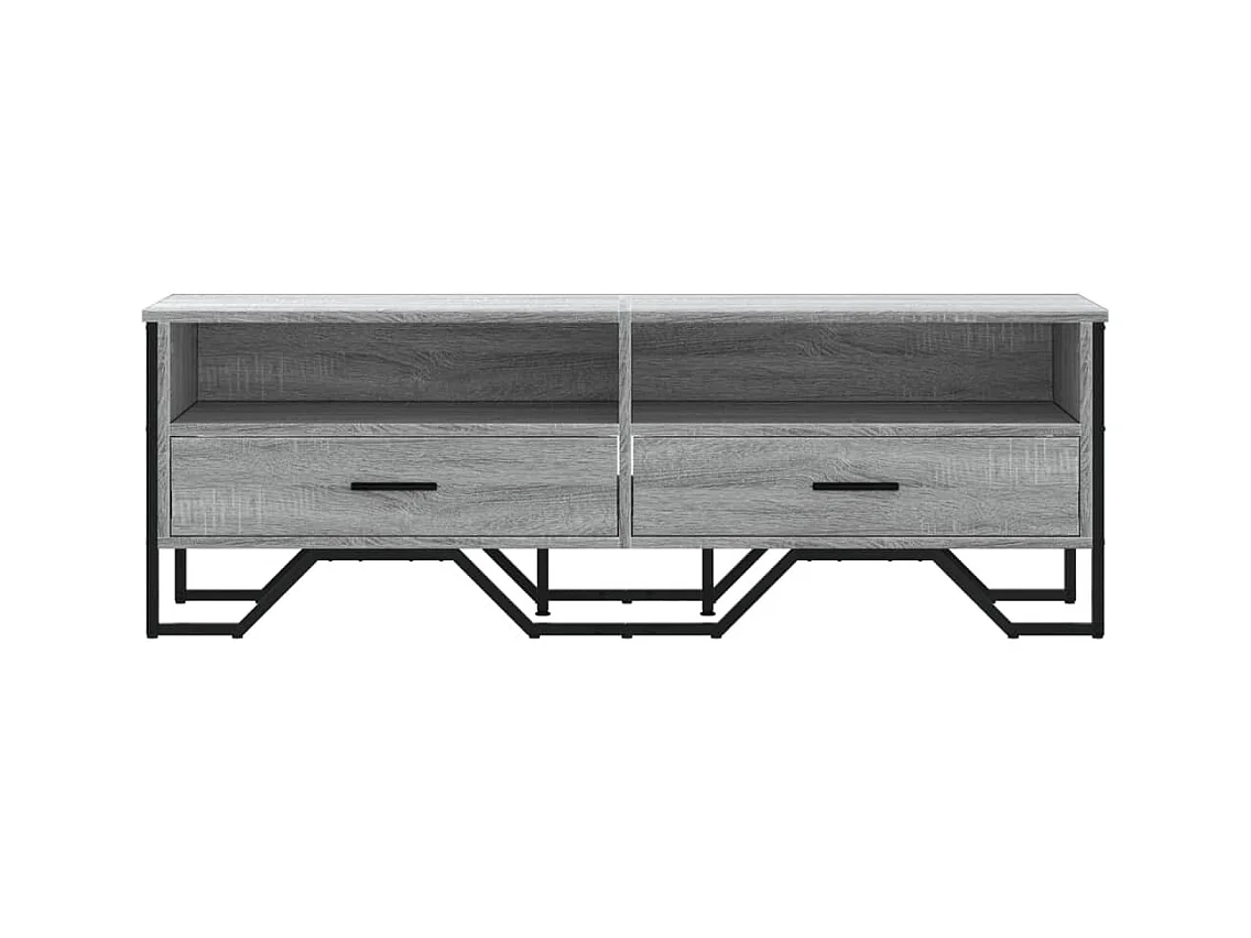 Henri-Jean  Meuble TV sonoma gris 122x34x41 cm bois d'ingénierie