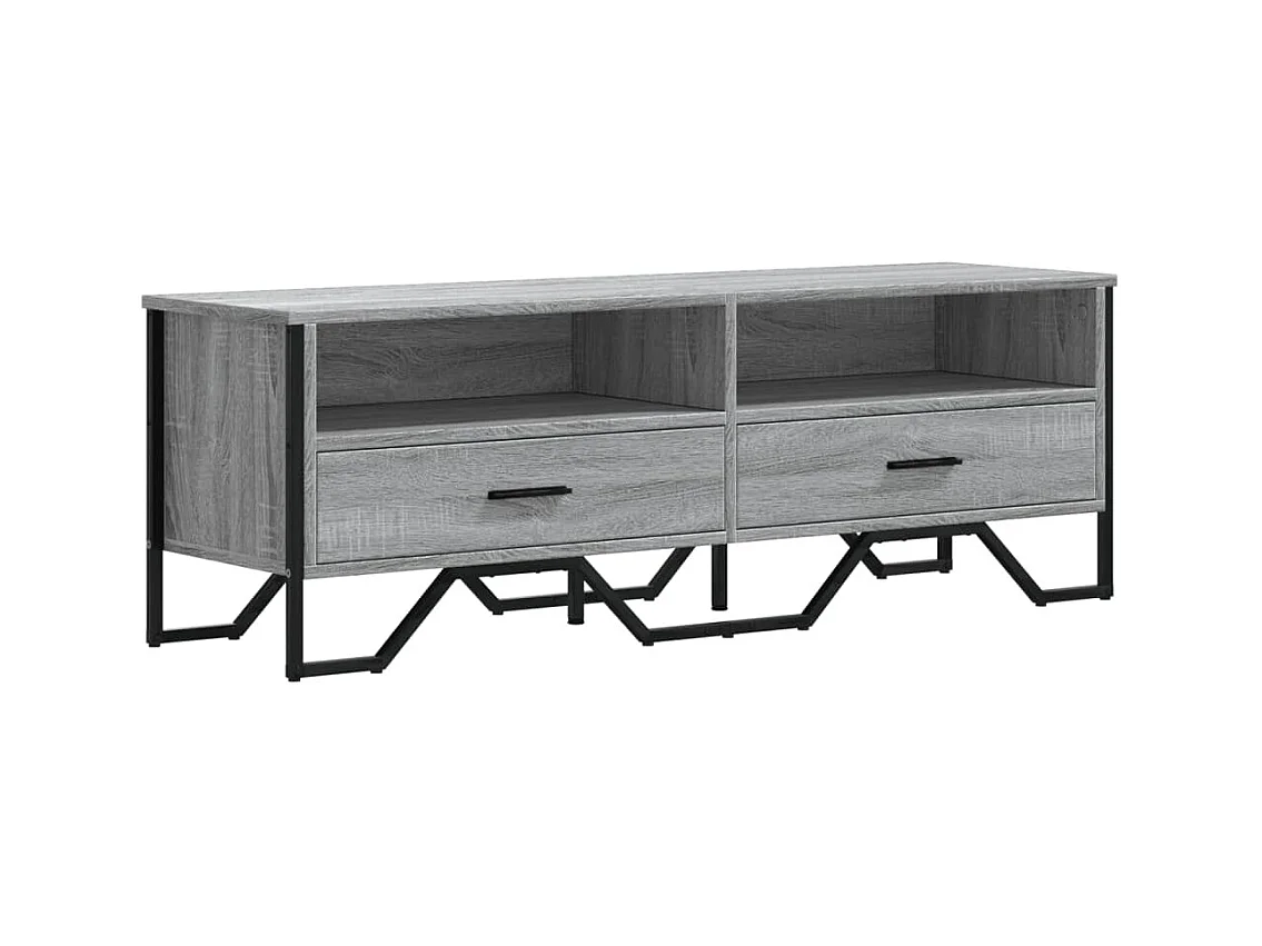 Henri-Jean  Meuble TV sonoma gris 122x34x41 cm bois d'ingénierie