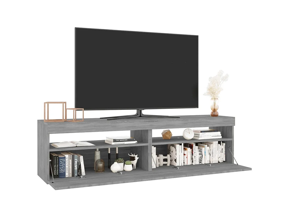 Ilion  Tv-meubelen met LED-verlichting 2 st 75x35x40 cm grijs sonoma