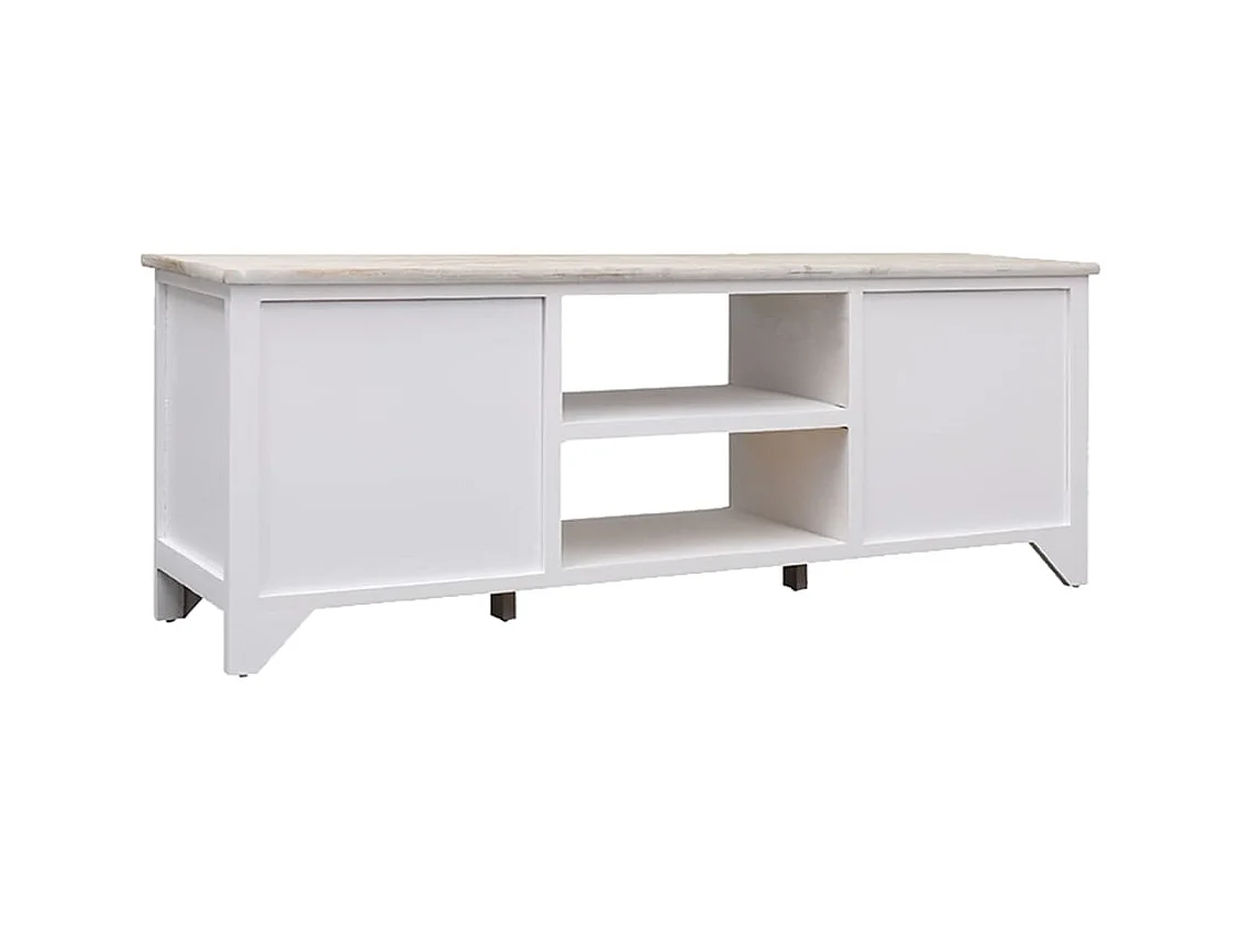 Brookeville  Mueble para TV madera maciza de paulownia 108x30x40 cm