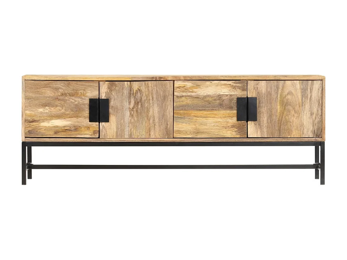 Ellezelles  Meuble TV 140x30x50 cm Bois massif de manguier
