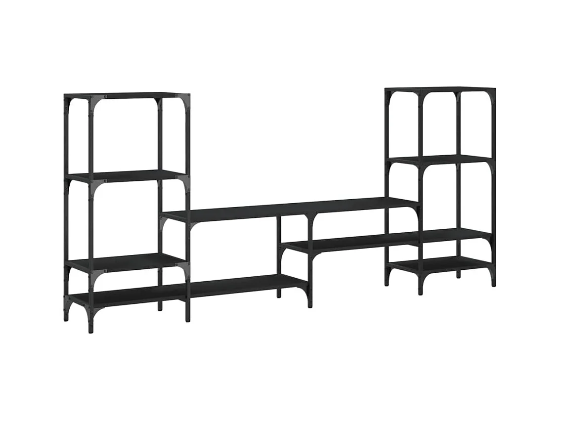 Cilyra  Tv-meubel 206,5x28,5x95 cm bewerkt hout zwart