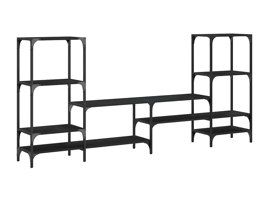 Cilyra  Tv-meubel 206,5x28,5x95 cm bewerkt hout zwart