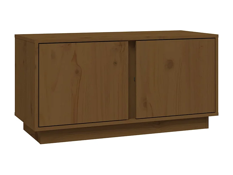 Seliron  Meuble TV Marron miel 80x35x40,5 cm Bois de pin massif