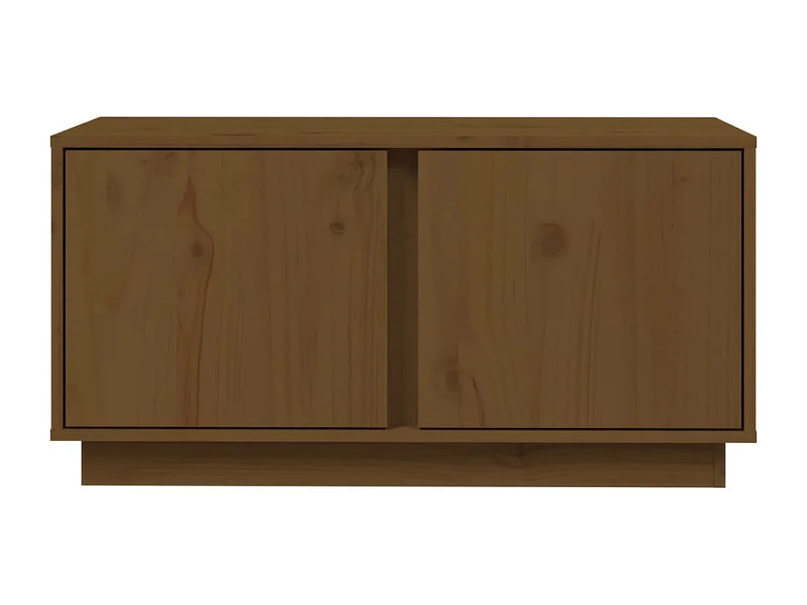 Seliron  Meuble TV Marron miel 80x35x40,5 cm Bois de pin massif