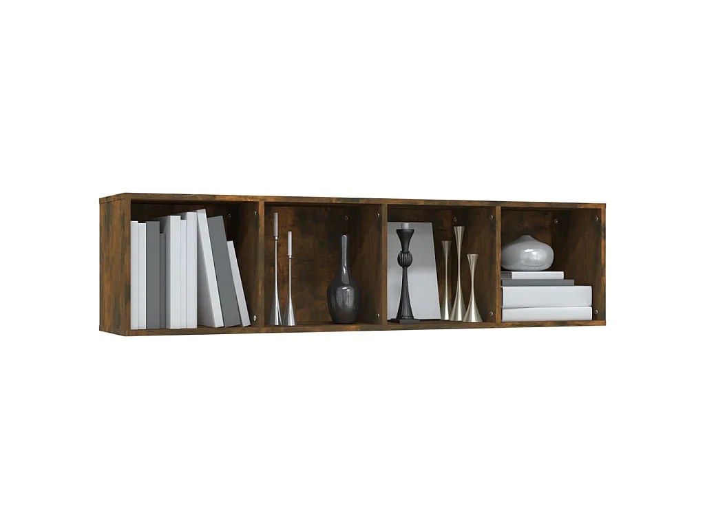 Thorben  Boekenkast / tv-meubel 143x30x36 cm bewerkt hout gerookt eiken
