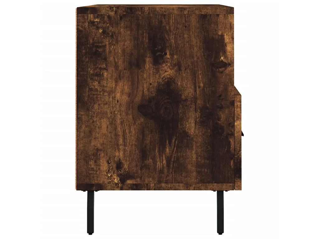 Lianna  Meuble TV Chêne fumé 80x36x50 cm Bois d'ingénierie