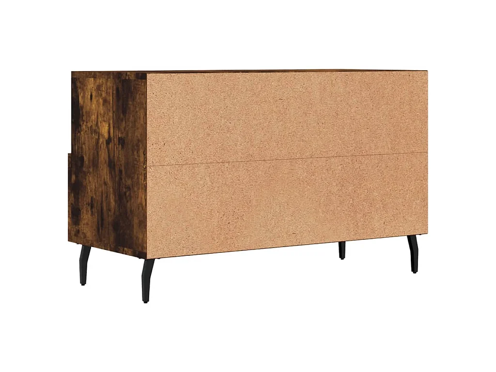Lianna  Meuble TV Chêne fumé 80x36x50 cm Bois d'ingénierie