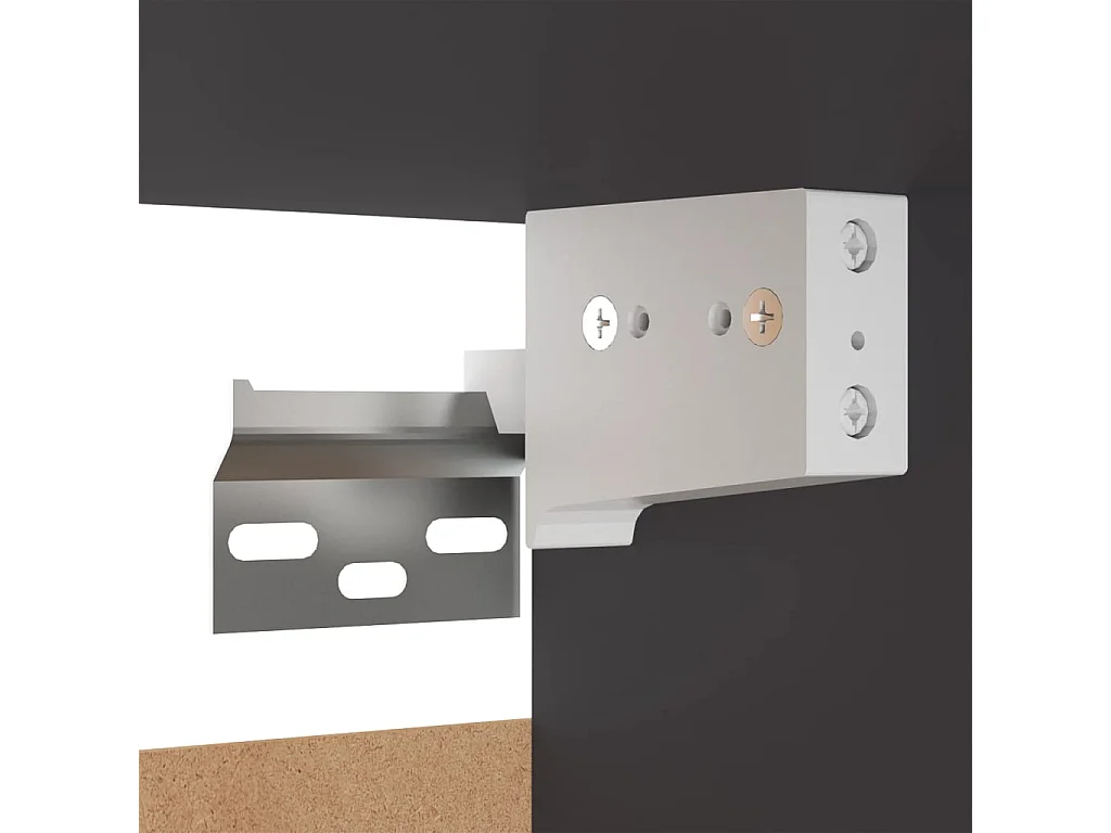 Hoeselt  Muebles para TV 2 uds madera contrachapada gris 30,5x30x60 cm