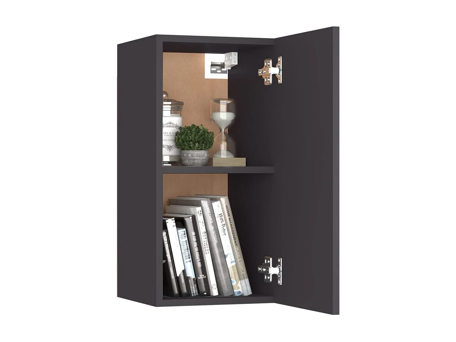 Hoeselt  Muebles para TV 2 uds madera contrachapada gris 30,5x30x60 cm