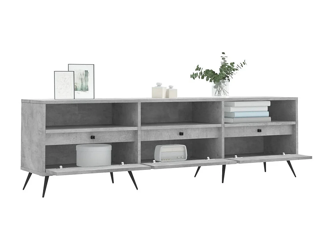 Joël  Tv-meubel 150x30x44,5 cm bewerkt hout betongrijs