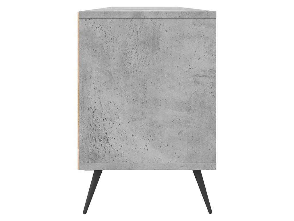 Joël  Meuble TV gris béton 150x30x44,5 cm bois d'ingénierie