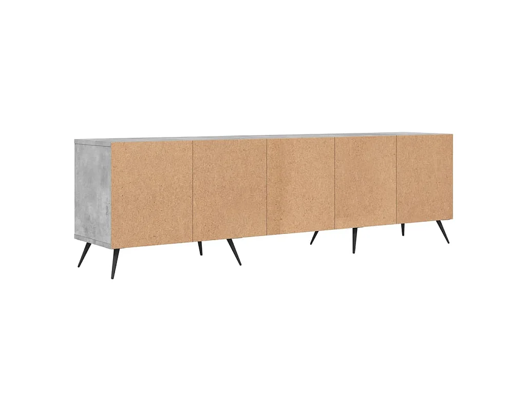Joël  Meuble TV gris béton 150x30x44,5 cm bois d'ingénierie