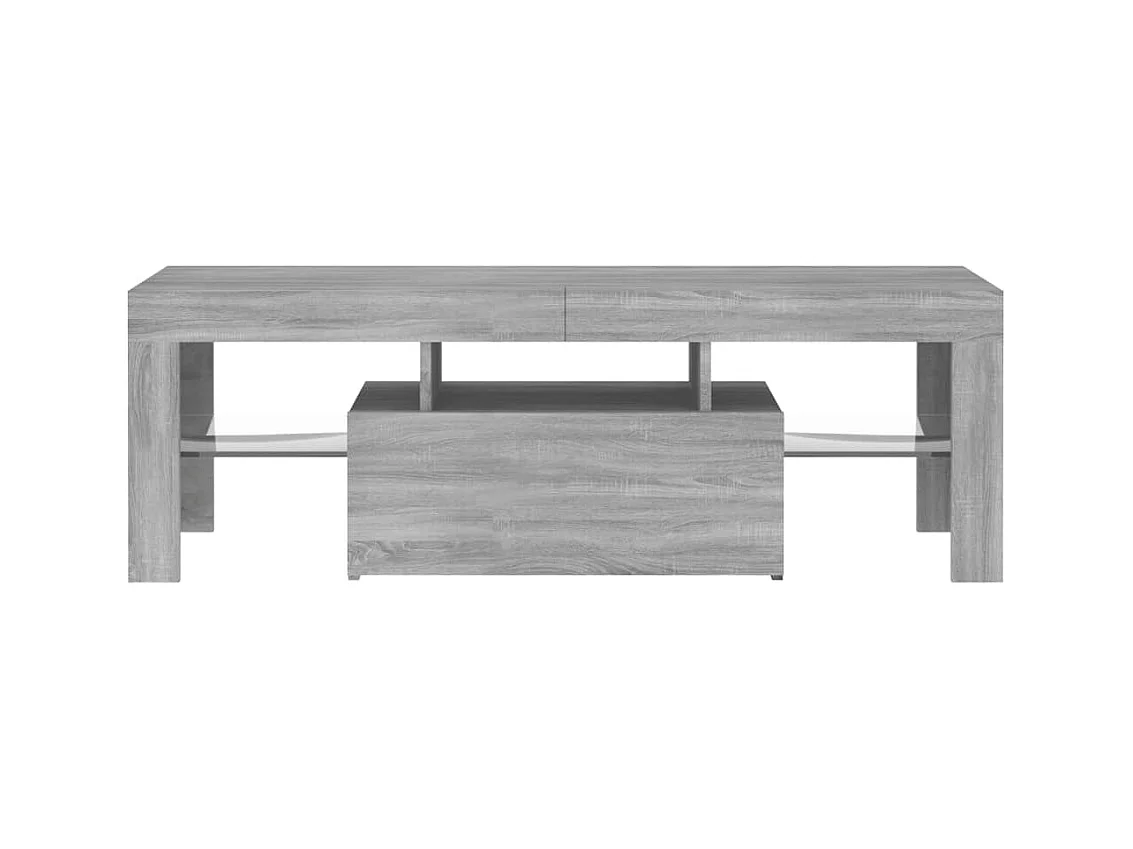 Aiden  Meuble TV avec lumières LED sonoma gris 120x35x40 cm