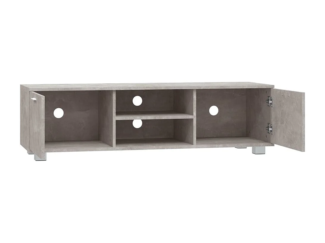 Stuarts Draft  Meuble TV Gris béton 140x40,5x35 cm Bois d'ingénierie
