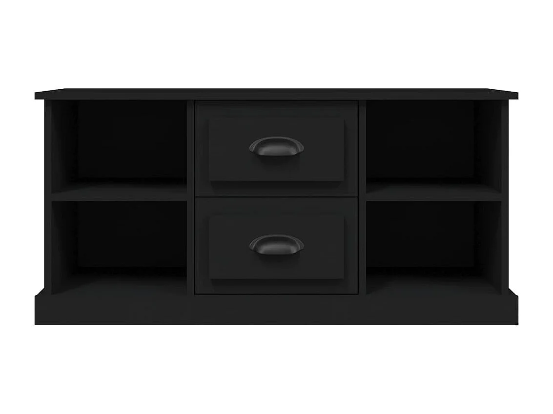 Dralinor  Meuble TV noir 99,5x35,5x48 cm bois d'ingénierie