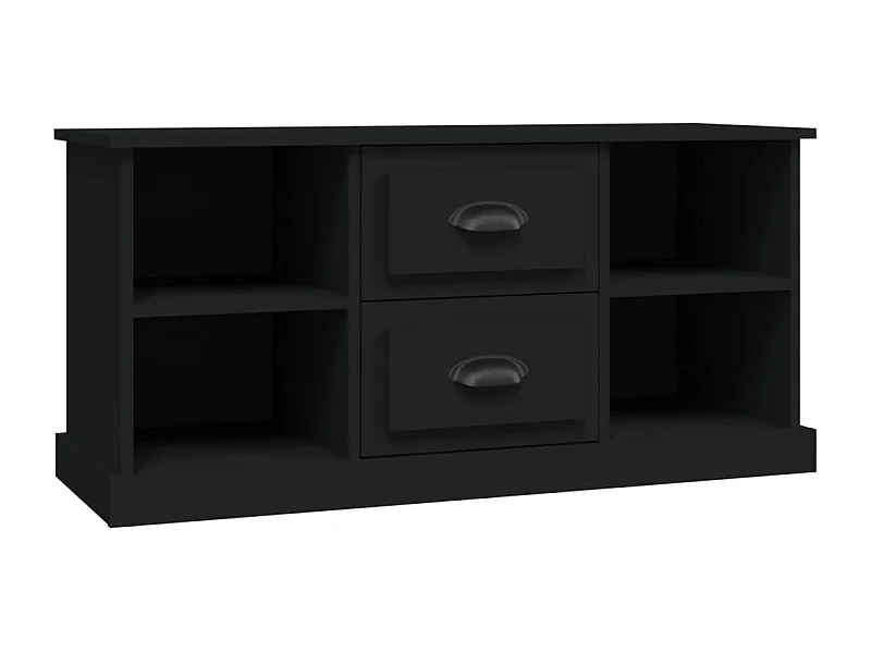 Dralinor  Meuble TV noir 99,5x35,5x48 cm bois d'ingénierie