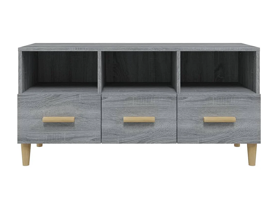 Sophie-Françoise  Mueble para TV madera contrachapada gris Sonoma 102x36x50 cm