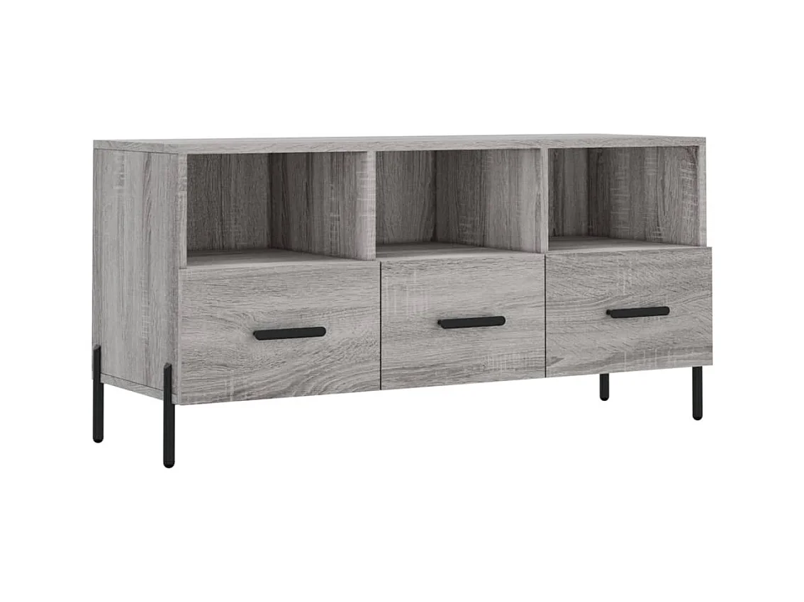 Abbeyfeale  Meuble TV sonoma gris 102x36x50 cm bois d'ingénierie