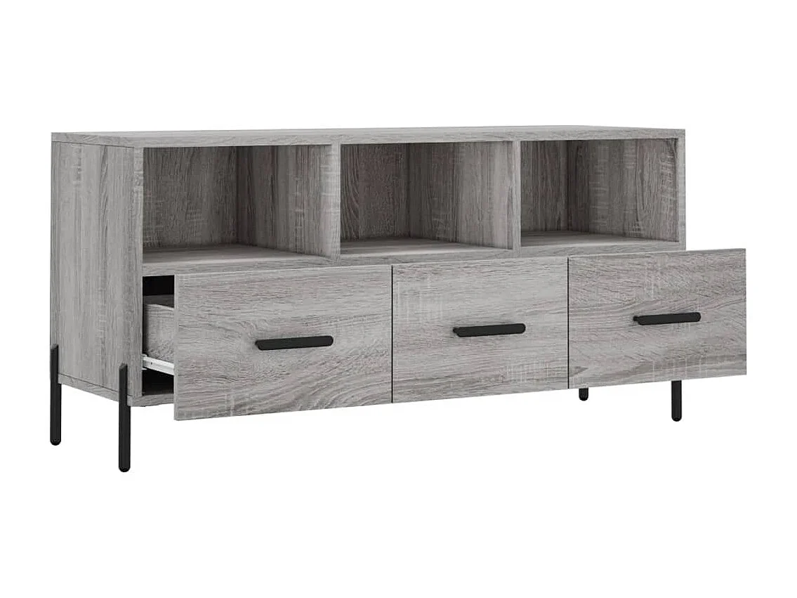 Abbeyfeale  Meuble TV sonoma gris 102x36x50 cm bois d'ingénierie