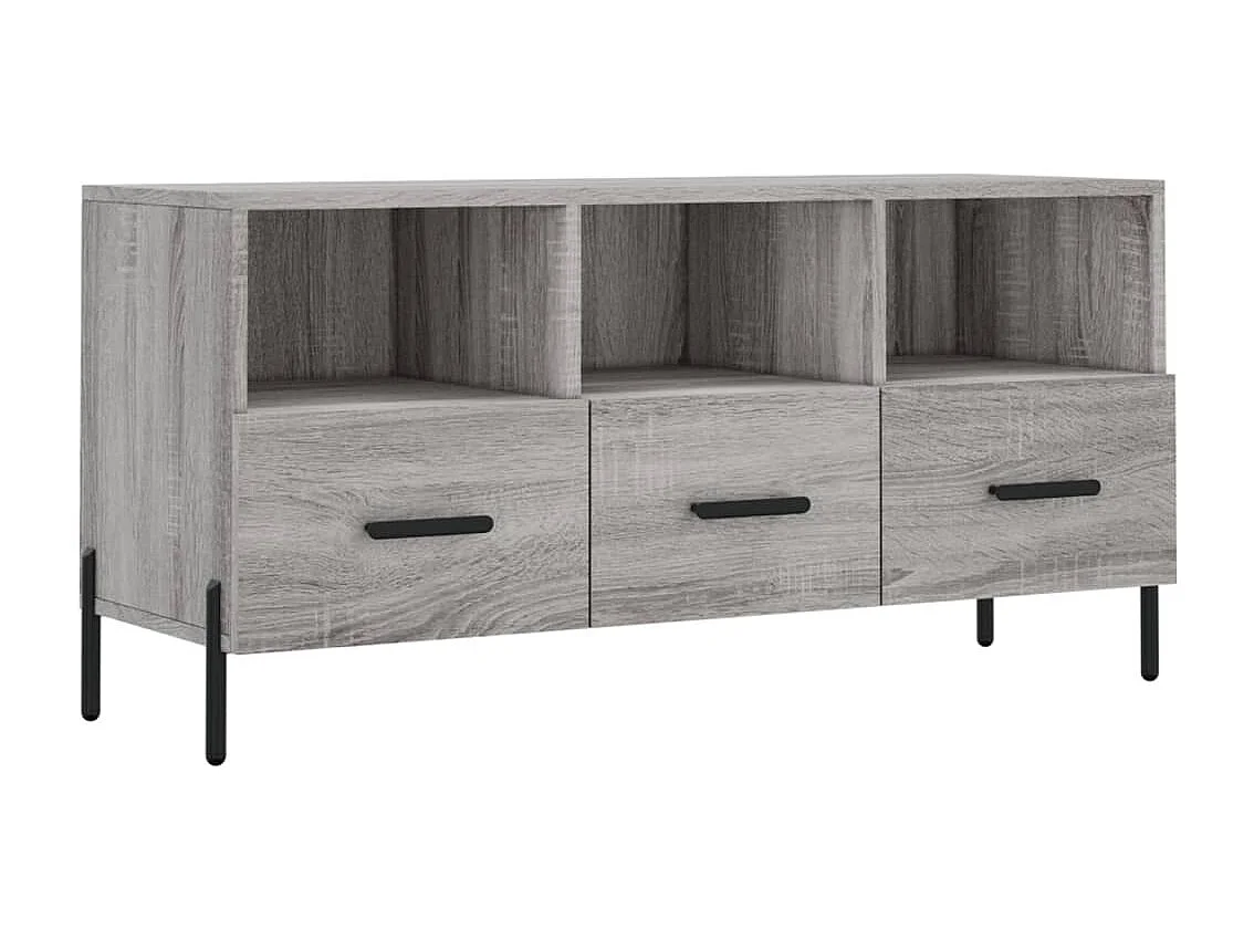 Abbeyfeale  Meuble TV sonoma gris 102x36x50 cm bois d'ingénierie