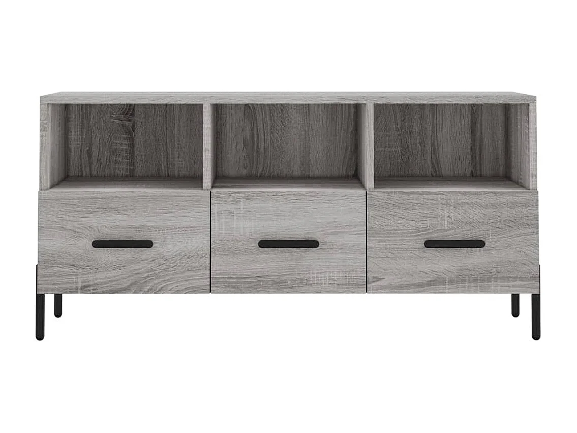 Abbeyfeale  Meuble TV sonoma gris 102x36x50 cm bois d'ingénierie