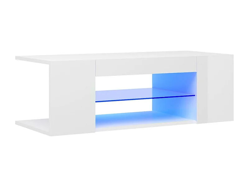 Crijn  Tv-meubel met LED-verlichting 90x39x30 cm hoogglans wit