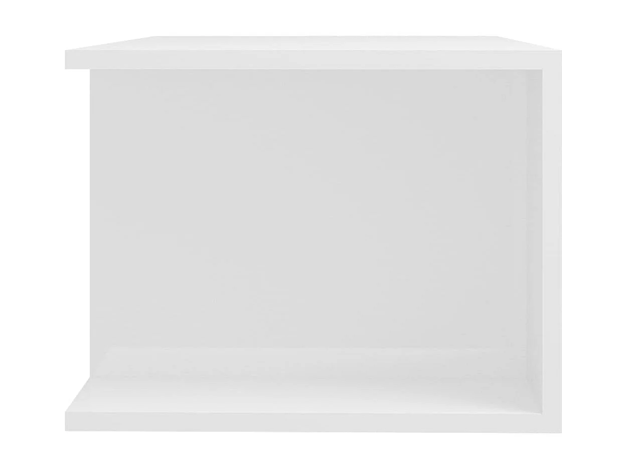 Crijn  Meuble TV avec lumières LED blanc brillant 90x39x30 cm
