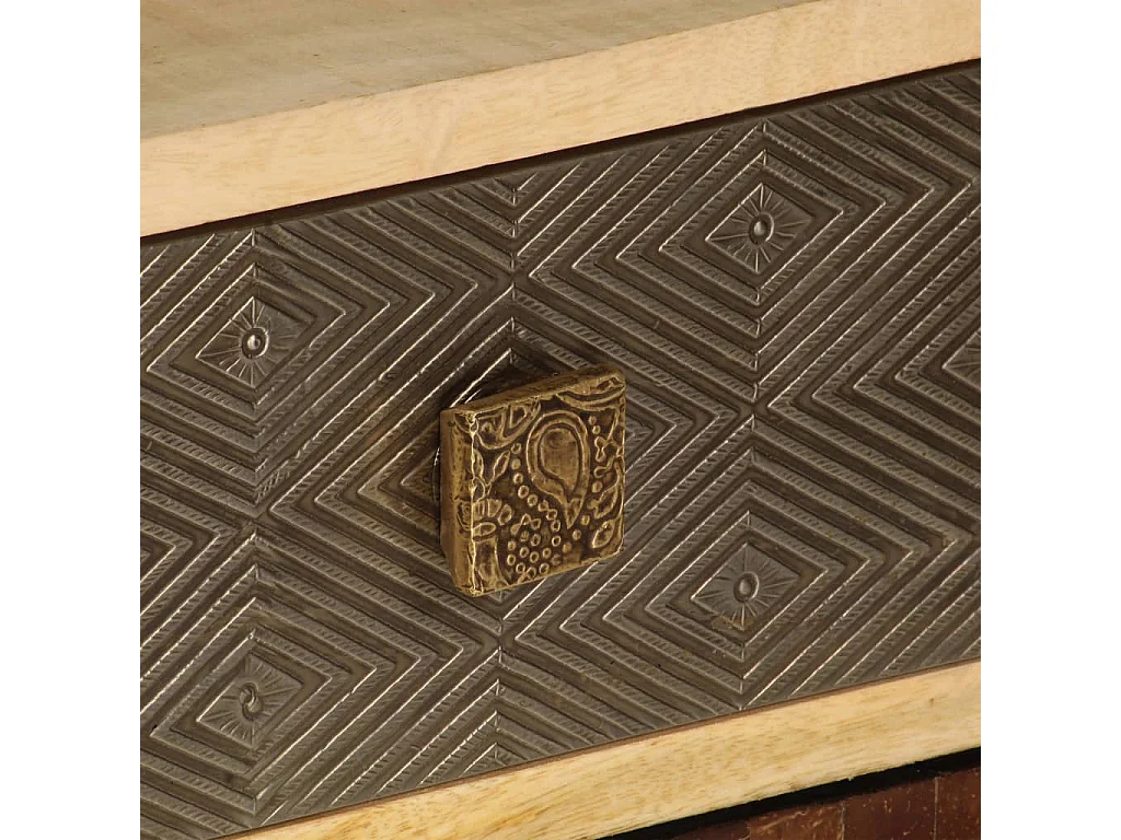 Garden Furniture -  Meuble TV 120x30x40 cm Bois massif de manguier