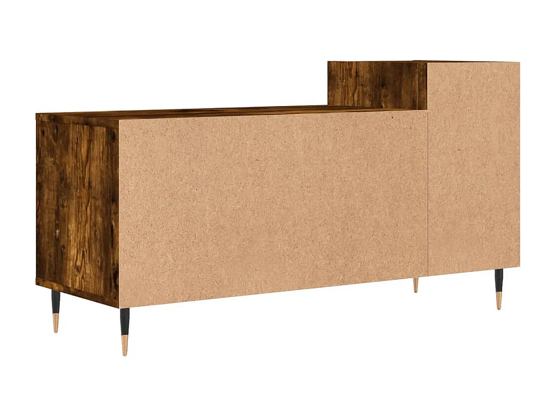 Nyrena  Tv-meubel 100x35x55 cm bewerkt hout gerookt eikenkleurig