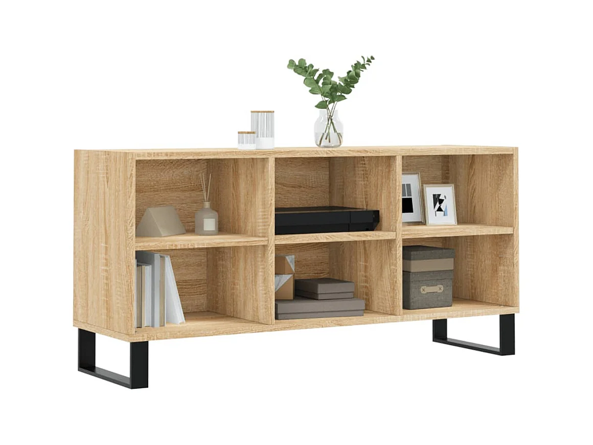 Adolfo  Meuble TV chêne sonoma 103,5x30x50 cm bois d'ingénierie