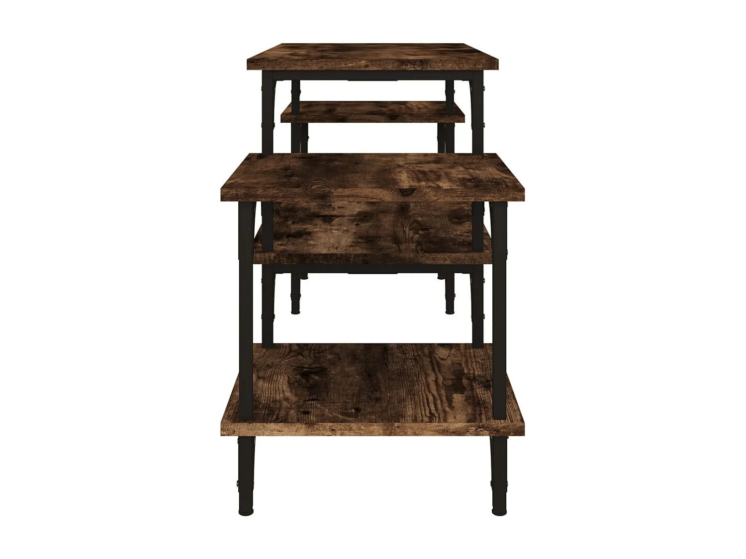 Rebecq  Meuble TV Chêne fumé 117x35x52 cm Bois d'ingénierie