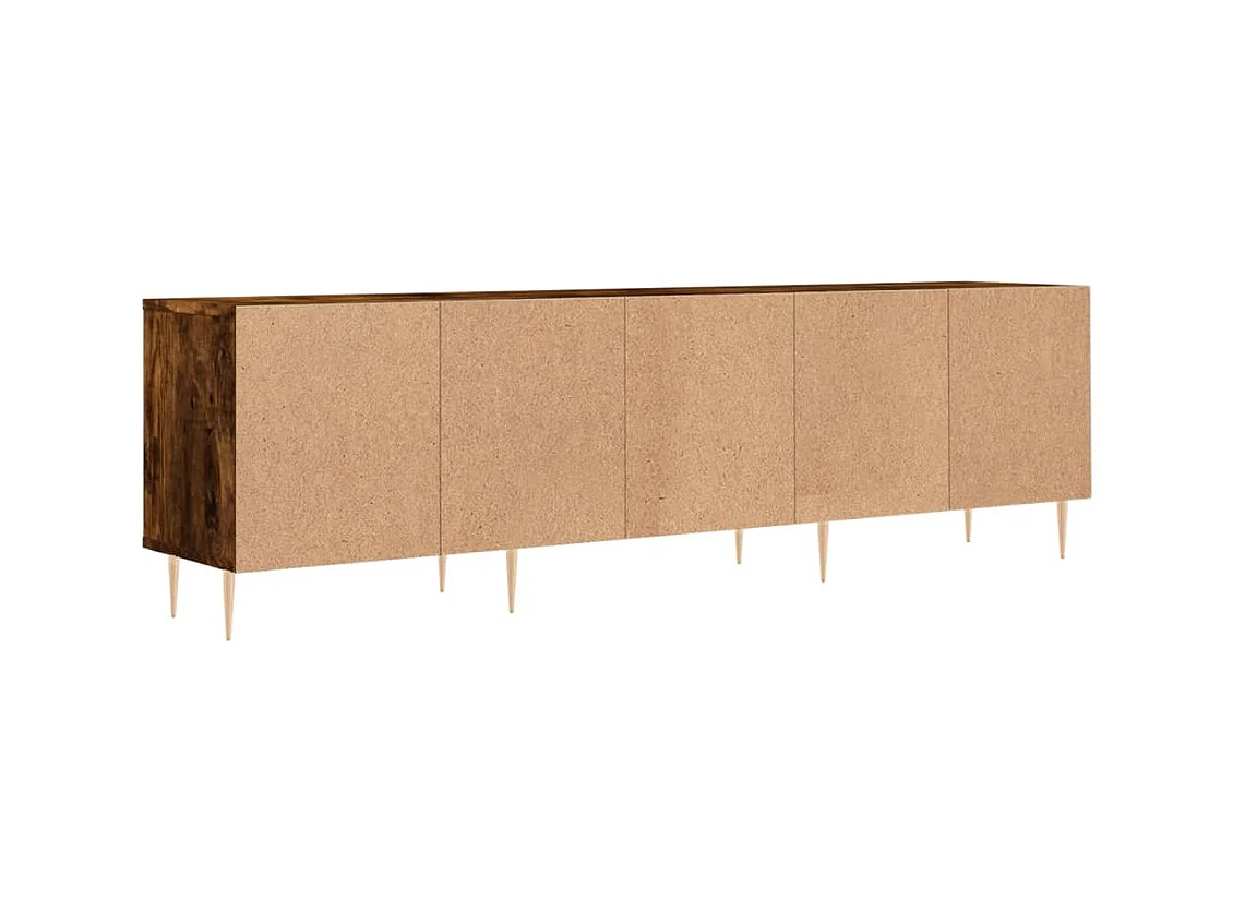 Galax  Meuble TV chêne fumé 150x30x44,5 cm bois d'ingénierie