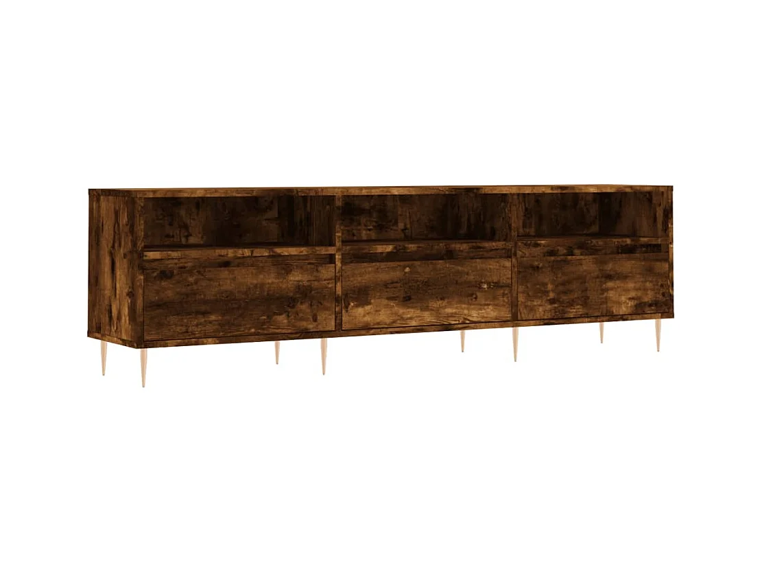 Galax  Meuble TV chêne fumé 150x30x44,5 cm bois d'ingénierie