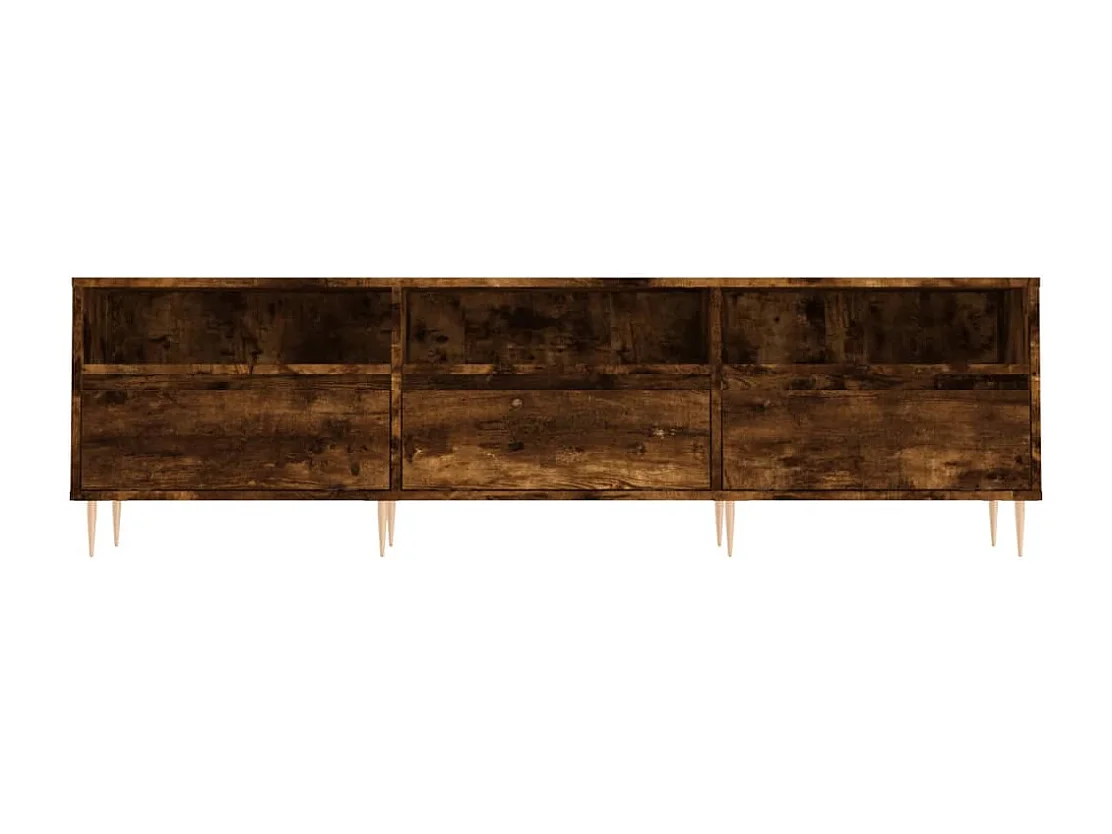 Galax  Mueble de TV madera contrachapada roble ahumado 150x30x44,5 cm